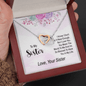 To my sister - i know i don't say it near enough Interlocking heart Necklace