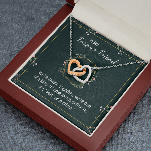To my forever friend - We're always together  Two hearts Necklace