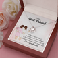To my best friend - a best friend is like a four-leaf clover love knot necklace