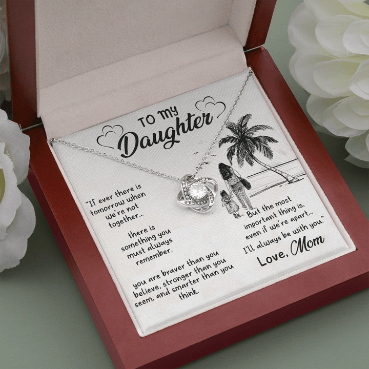 To my daughter Love Knot Necklace