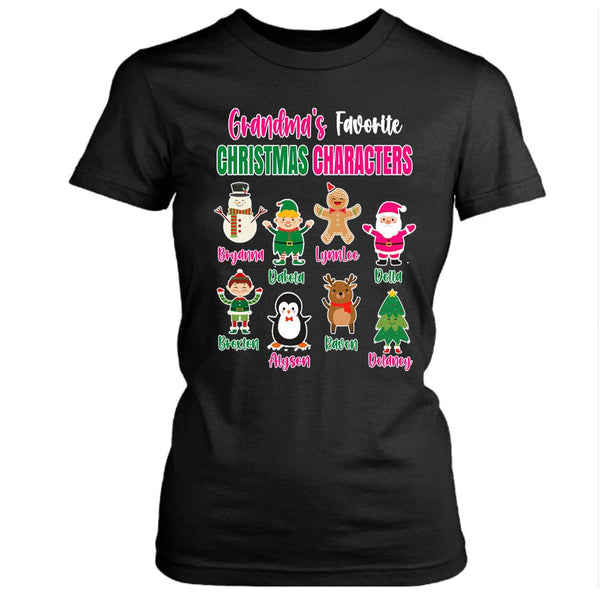 Grandma's Favorite Christmas Characters - Unisex T-Shirt