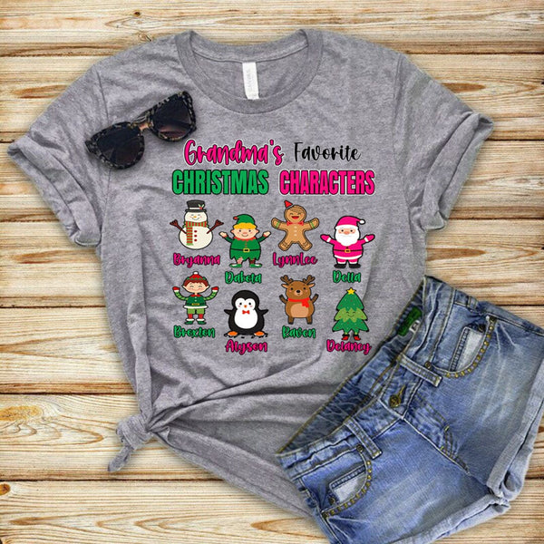 Grandma's Favorite Christmas Characters - Unisex T-Shirt