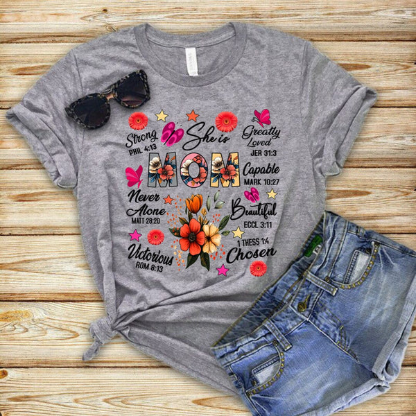She is Mom Greatly Loved Capable Beautiful - T-Shirt
