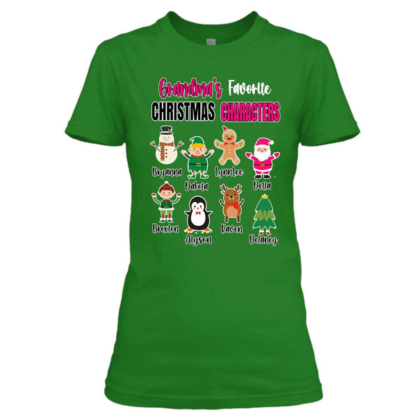 Grandma's Favorite Christmas Characters - Unisex T-Shirt