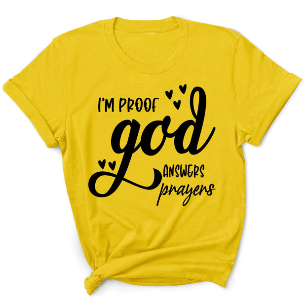 "I'M PROOF GOD ANSWERS PRAYERS"