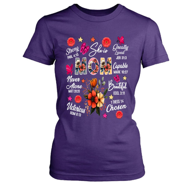 She is Mom Greatly Loved Capable Beautiful - T-Shirt