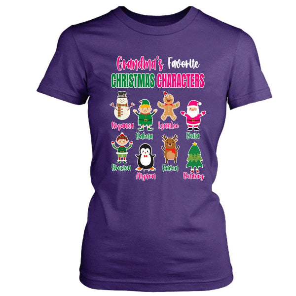 Grandma's Favorite Christmas Characters - Unisex T-Shirt