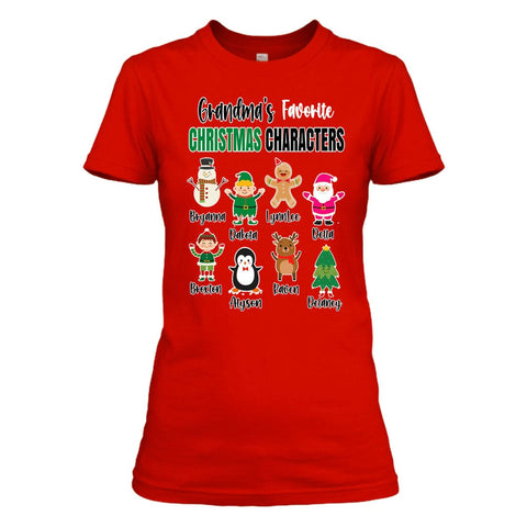 Grandma's Favorite Christmas Characters - Unisex T-Shirt