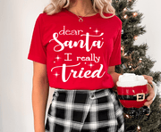 Dear santa i really tried - Bella Canvas