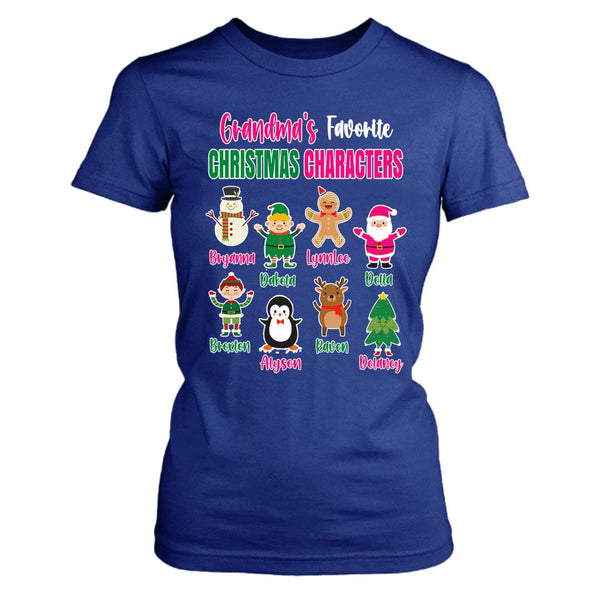 Grandma's Favorite Christmas Characters - Unisex T-Shirt
