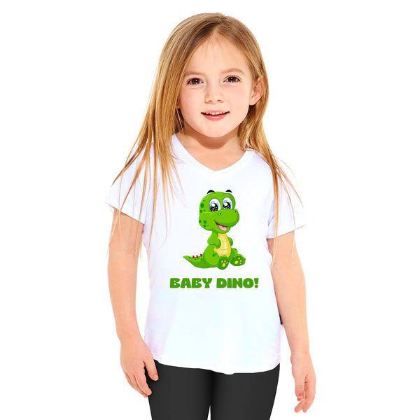 Green Cartoon Baby Dinosaur - T-Shirt