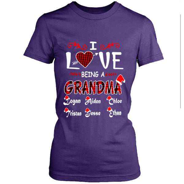 "I Love Being a Grandma",Customized Your Grandkids Or kids Name.