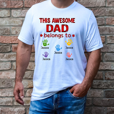 This Awesome Dad Belongs To - Men's T-Shirt