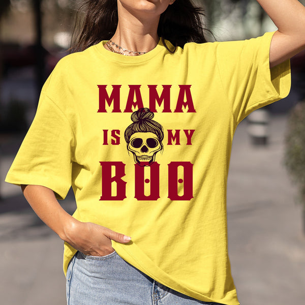 "MAMA IS MY BOO: Customize your name" T-SHIRT.