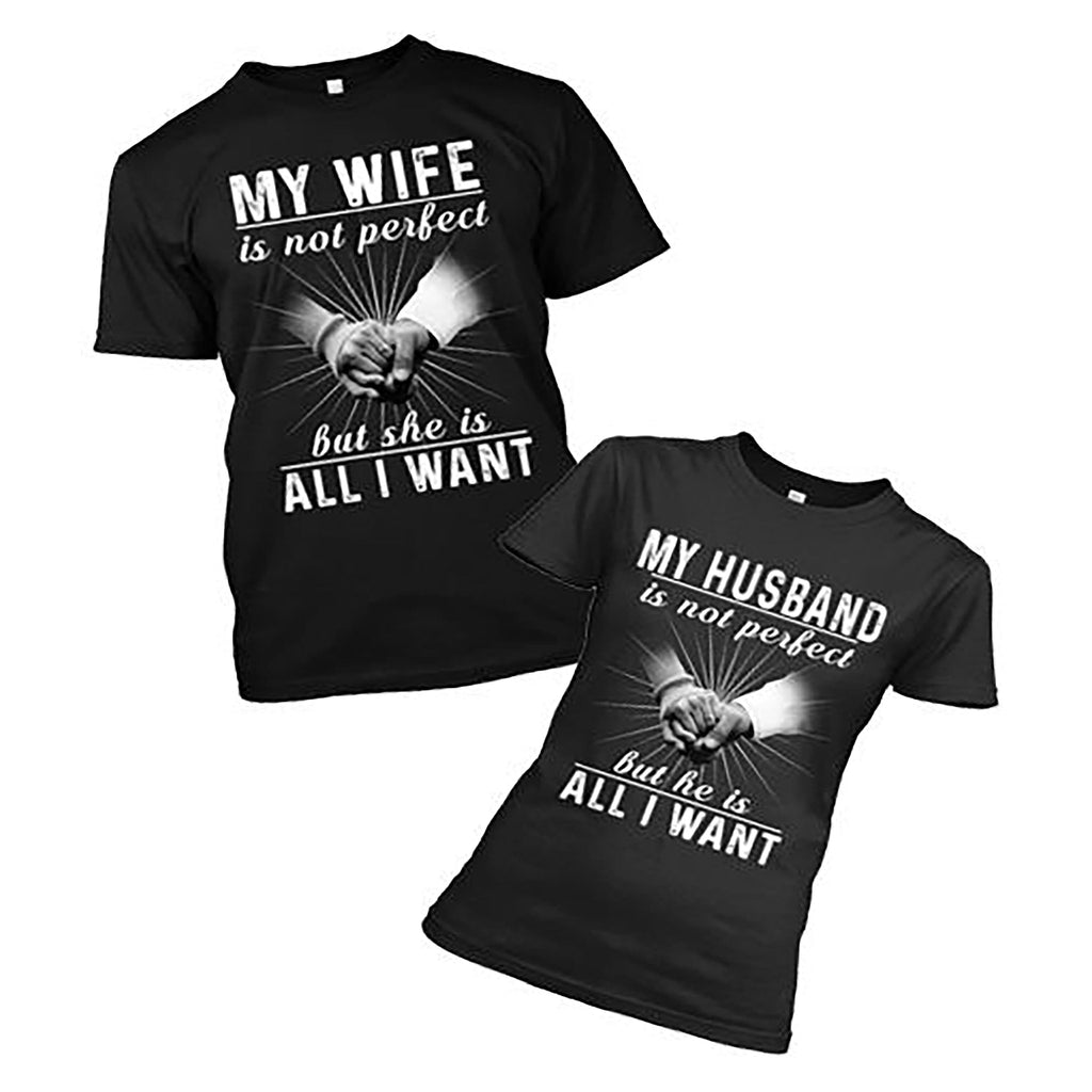 ALL I NEED IS YOU HUSBAND WIFE T-SHIRTS, ON SUMMER SALE
