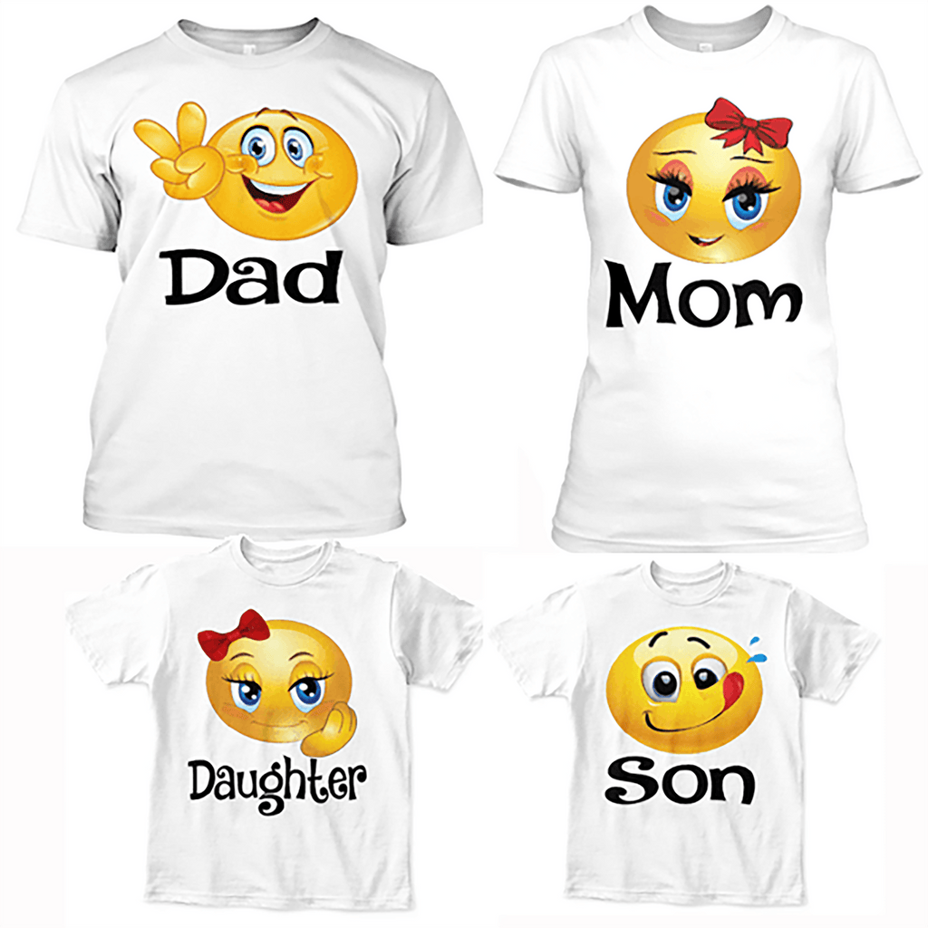 CUTE SMILEY T-SHIRTS FOR FAMILY