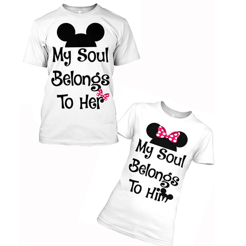 SOUL BELONGS TO HIM/HER T-SHIRTS FOR COUPLE