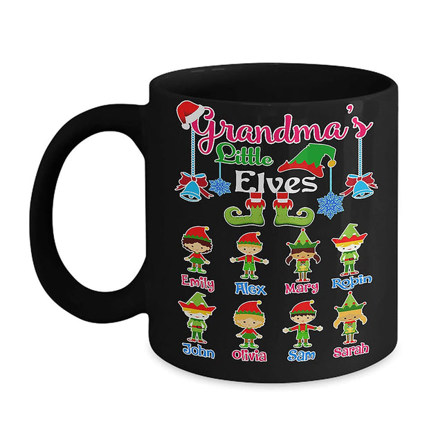 "Hot Coffee with Grandkids" Custom "Elves mug" Christmas Special