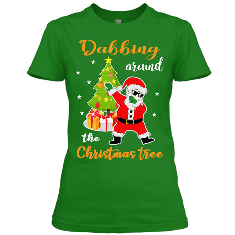 "DABBING AROUND THE CHRISTMAS TREE" (UNISEX T-SHIRT) - KELLY