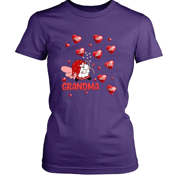 "Valentine Archery Gnome Grandma" - customized your kids name