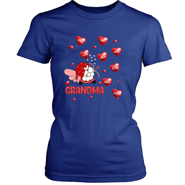 "Valentine Archery Gnome Grandma" - customized your kids name