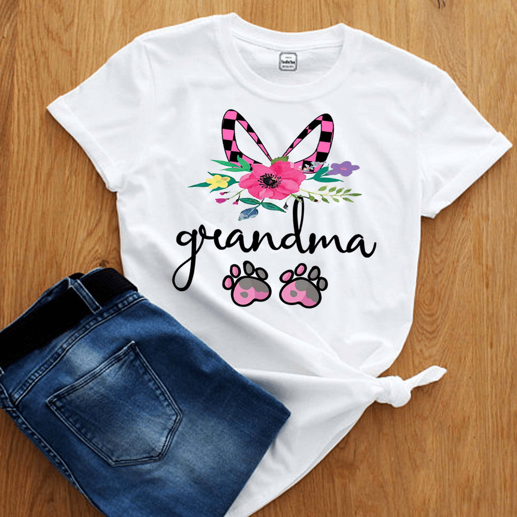 "Grandma"- Customize Your T-Shirt With Your Nick Name(NEW DESIGN).