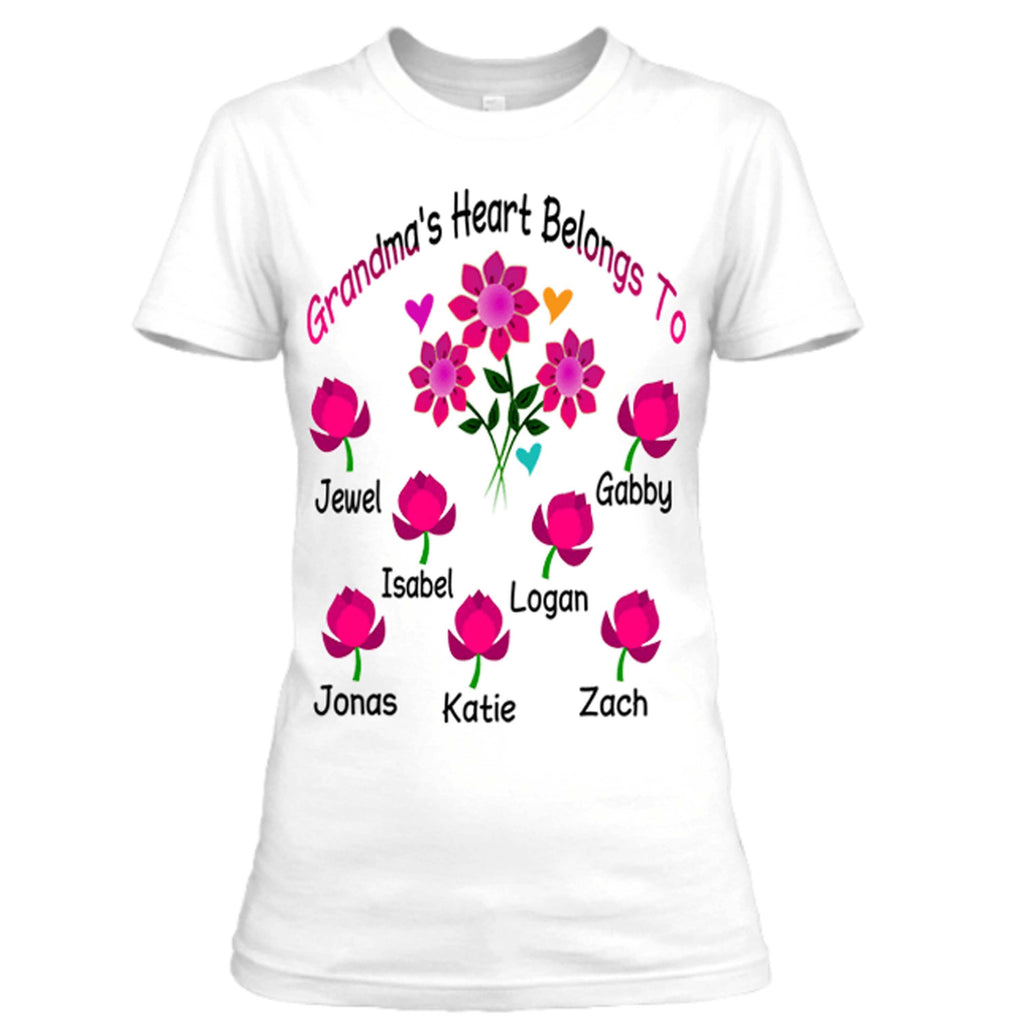 "Grandma's Heart Belongs To..",T-Shirt.