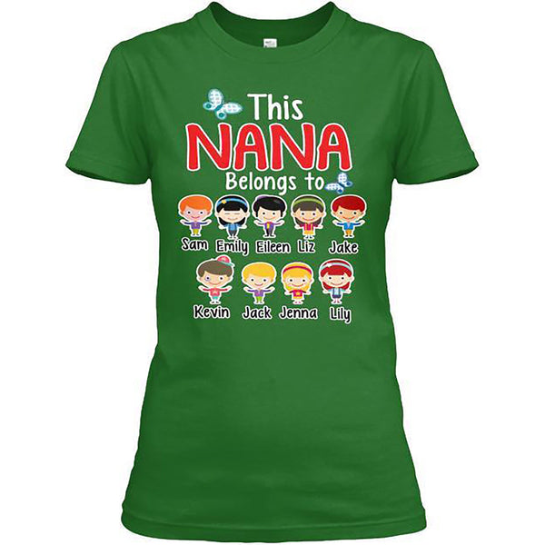 "Nana/Grandma Belongs To..." T-Shirt and more Christmas Special Colors