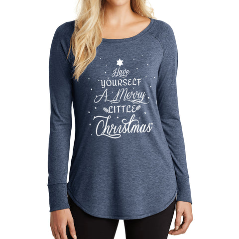 "Have Yourself A Merry Little Christmas"- Stylish Long-Sleeve Tee