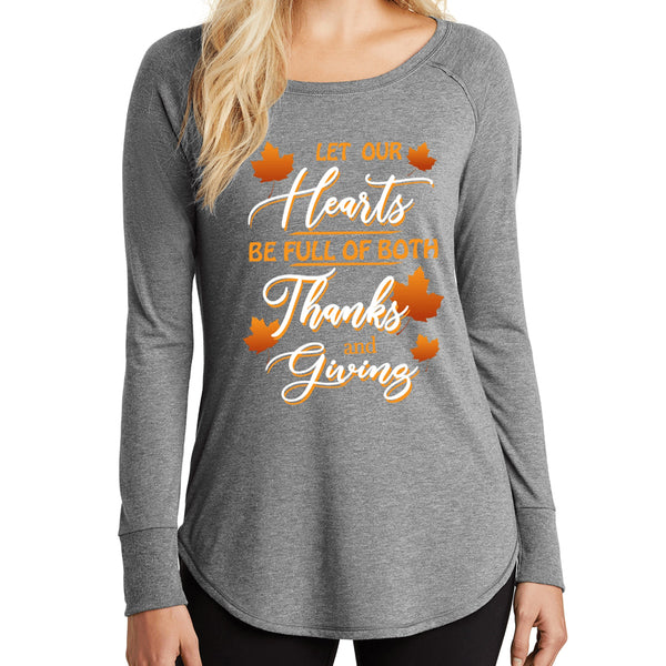 "THANKS AND GIVING"- Stylish Long-Sleeve Tee