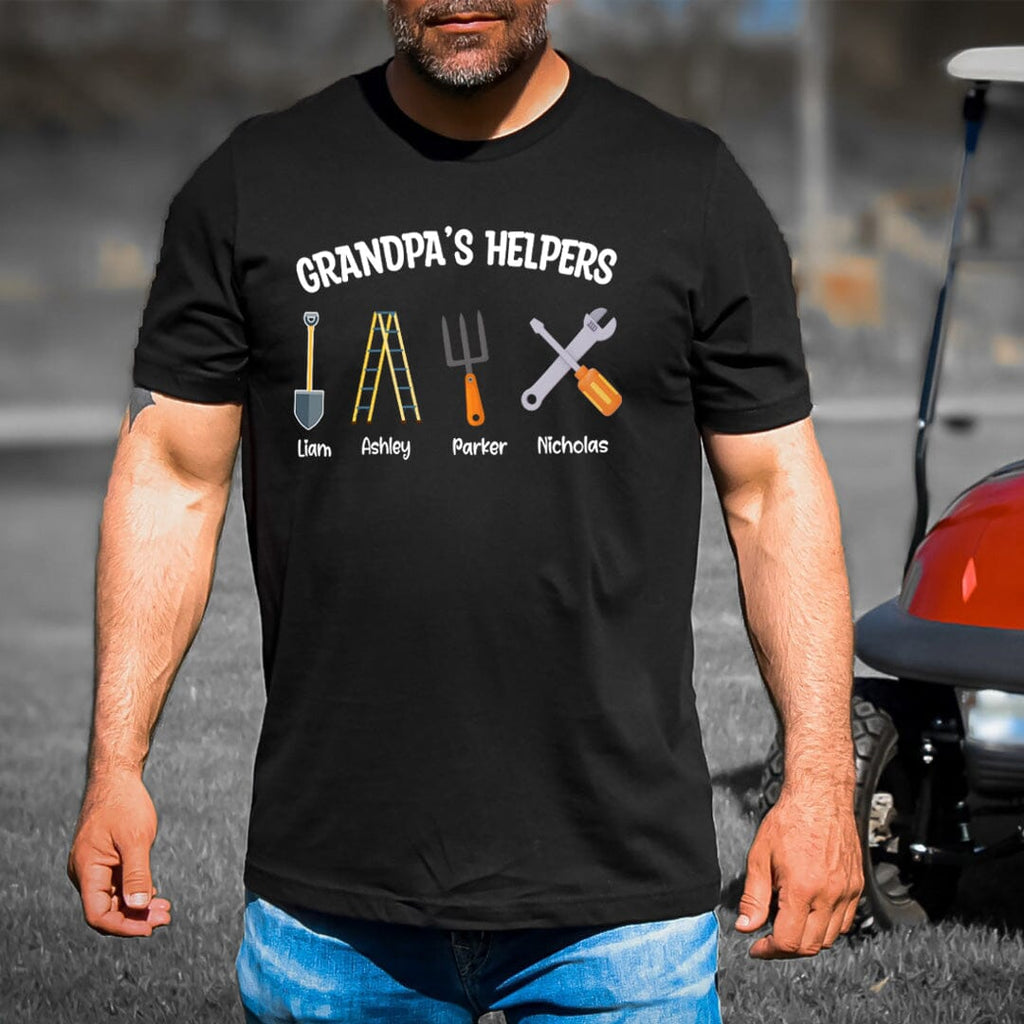 Grandpa’s Helpers Tools (Kids Name ) - Men's T-Shirt