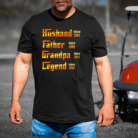 Husband Father Grandpa Legend  - Men's T- Shirt