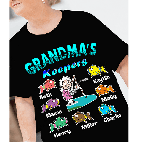 "Grandma's Keepers",T-Shirt (Special for Grandparents).