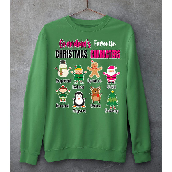 Grandma's Favorite Christmas Characters- SWEAT-SHIRT AND HOODIE