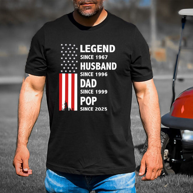 Legend Husband Dad Pop  - Men's T-Shirt