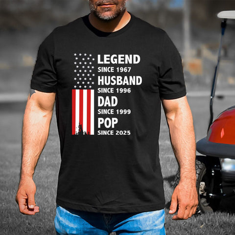 Legend Husband Dad Pop  - Men's T-Shirt