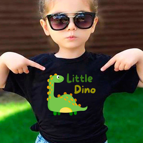 Green Cute Dino Cartoon - T-Shirt