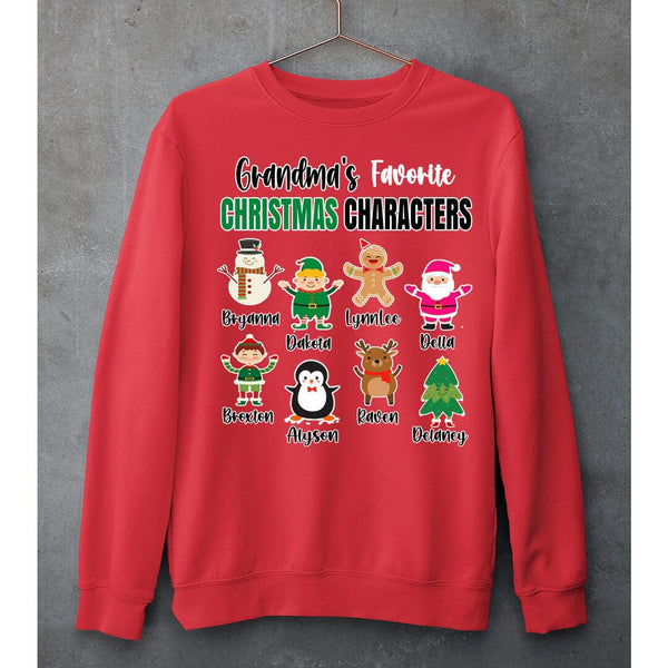 Grandma's Favorite Christmas Characters- SWEAT-SHIRT AND HOODIE