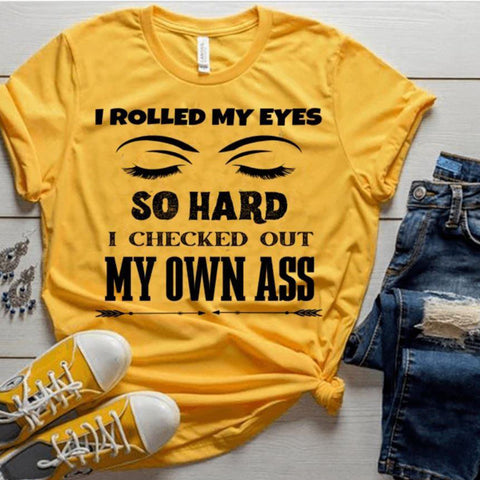 "ROLLED EYES" T-SHIRT.