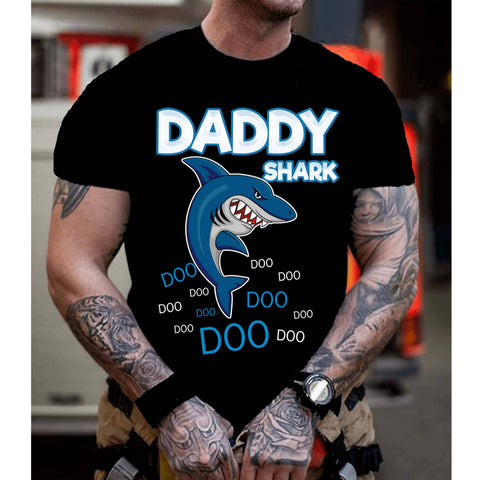 "DADDY SHARK DOO DOO...". Mens T-shirt.