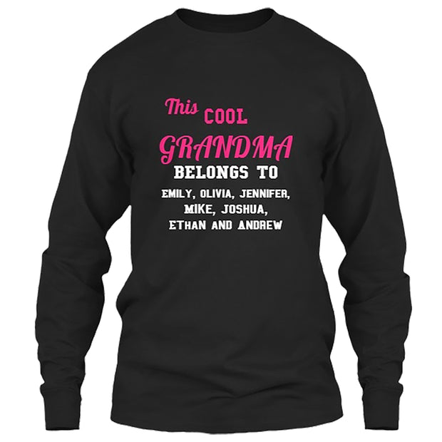 Proud Grandma Custom Long Sleeve with Grand Kids Names