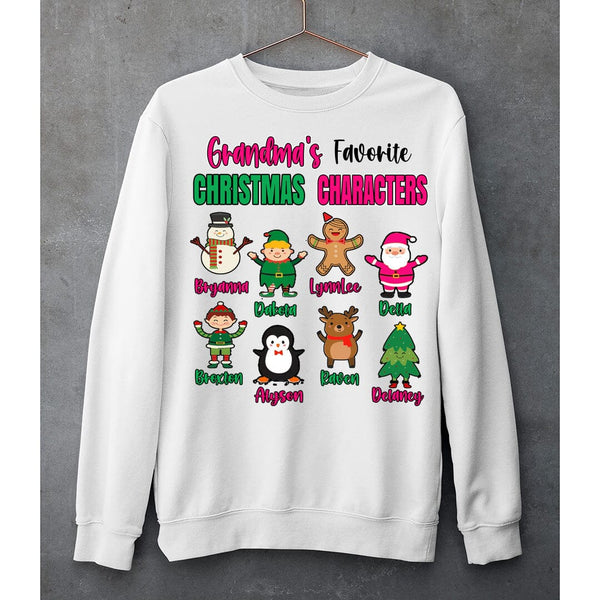 Grandma's Favorite Christmas Characters- SWEAT-SHIRT AND HOODIE