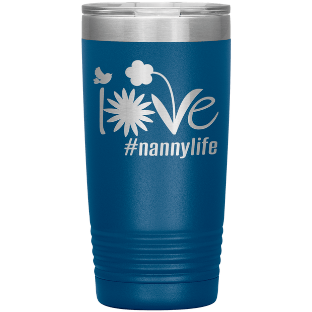"Love Nana Life" Tumbler. Personalize Your Nickname Mimi, Gigi, Grandma or Write Your Nick Name Below.