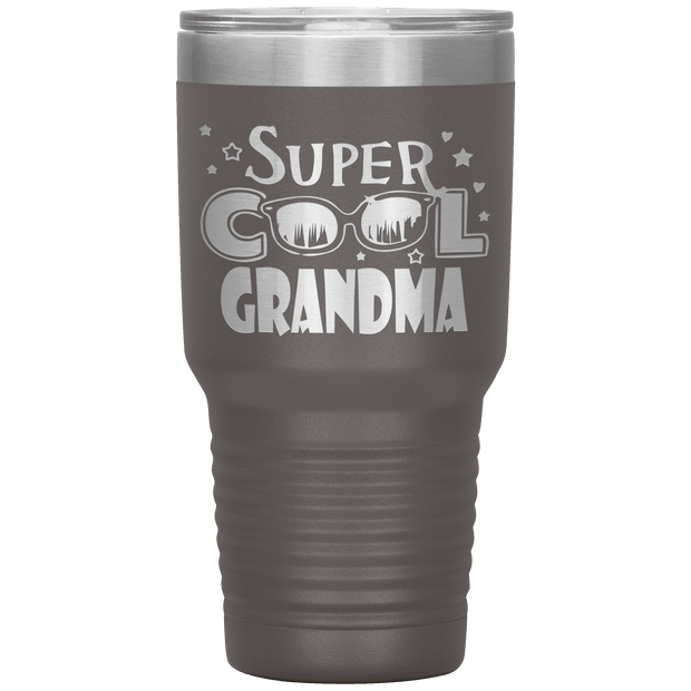 "Super  Cool  Grandma" Tumbler.  Personalize Your Nickname Mimi, Gigi, Grandma or Write Your Nick Name Below.
