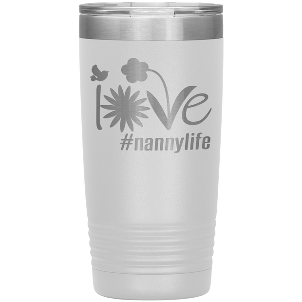 "Love Nana Life" Tumbler. Personalize Your Nickname Mimi, Gigi, Grandma or Write Your Nick Name Below.