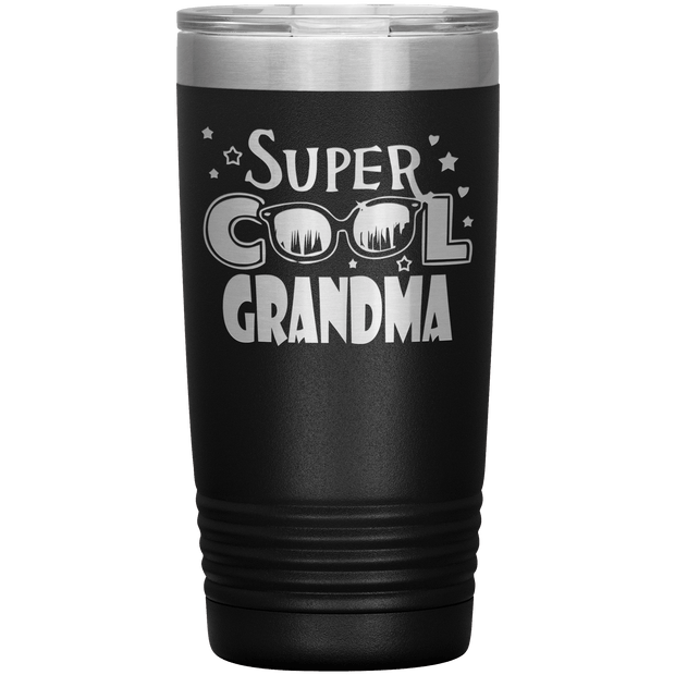 "Super  Cool  Grandma" Tumbler.  Personalize Your Nickname Mimi, Gigi, Grandma or Write Your Nick Name Below.