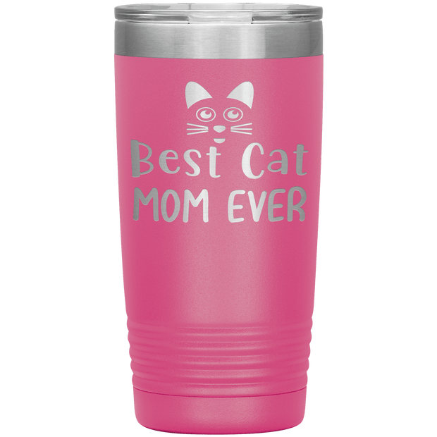 "Best Cat Mom Ever" Tumbler. Personalize Your Nickname Mimi, Gigi, Grandma or Write Your Nick Name Below.