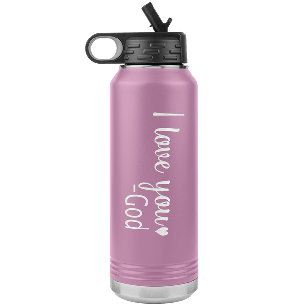 "I love You God", Water Bottle.