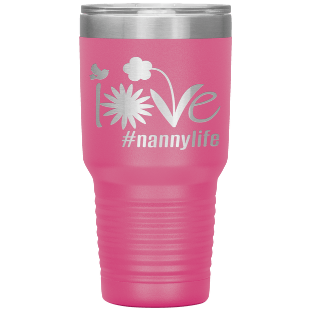 "Love Nana Life" Tumbler. Personalize Your Nickname Mimi, Gigi, Grandma or Write Your Nick Name Below.