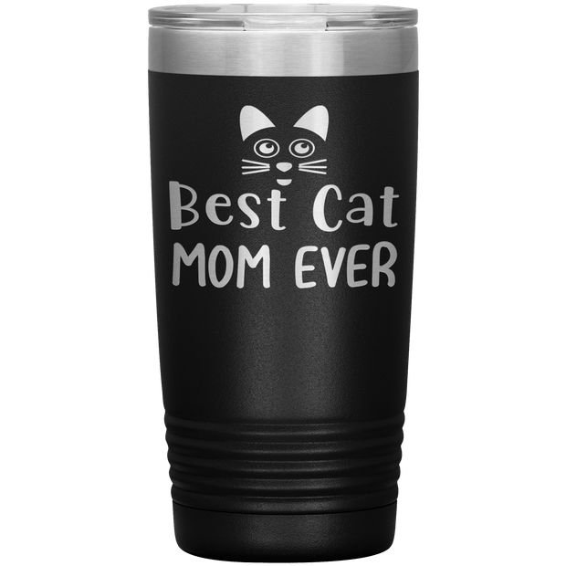 "Best Cat Mom Ever" Tumbler. Personalize Your Nickname Mimi, Gigi, Grandma or Write Your Nick Name Below.